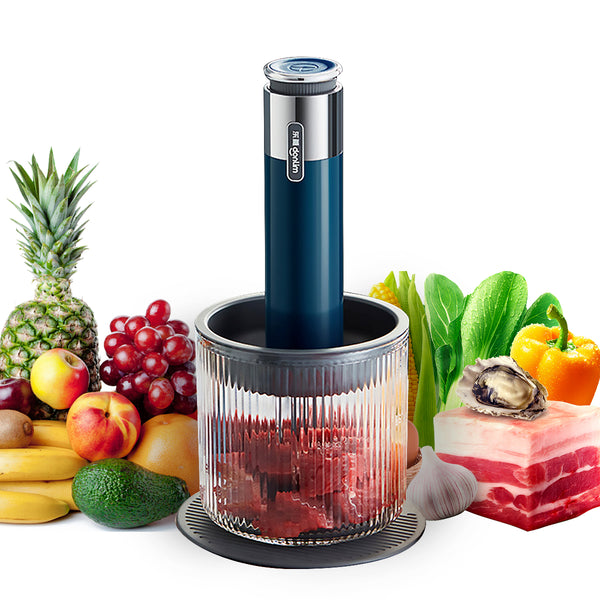 【 Limited Promotion 】Mini Food Processor Small Electric Garlic Chopper USB Split Type Wireless Glass Veggie Onion Meat Blender Detachable Blades Ice Crushing Nutrition Extraction Variable speeds Centrifugal Juicers Ice Crushing